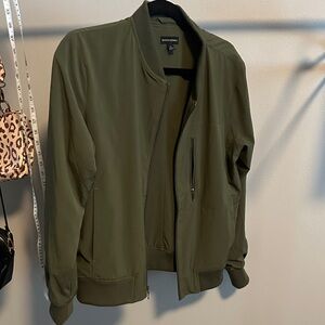 Banana Republic Olive Green Lightweight Bomber Jacket